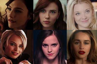 Which one gets you on your knees for her with just a gaze? - Gal Gadot, Scarlett Johansson, Natalie Dormer, Margot Robbie, Emma Watson, Emilia Clarke