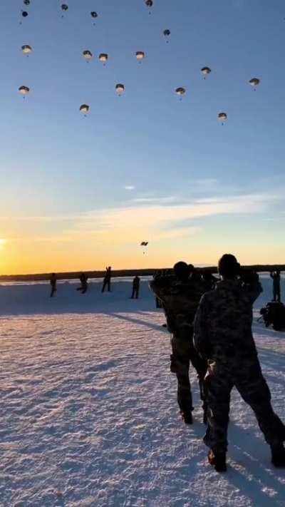 A parachute failure during a paratroopers drill