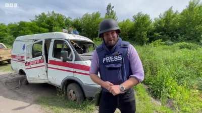 BBC Reporter James Waterhouse reports from recently liberated Neskuchne