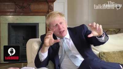 Boris Johnson is caught off gaurd by an interview question