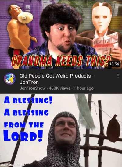 After 8 months of falling asleep and waking up watching the same jontron videos I wake up this morning and there it is