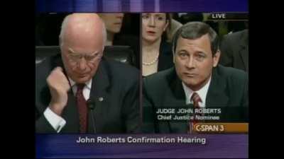 Chief Justice John Roberts at his confirmation hearing: “No one is above the law under our system and that includes the president. The president is fully bound by the law.” (Sept. 2005)