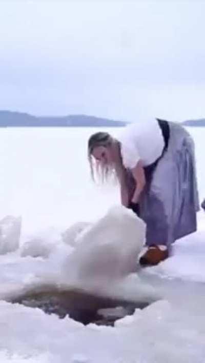 Laundry day in Swedish Lapland