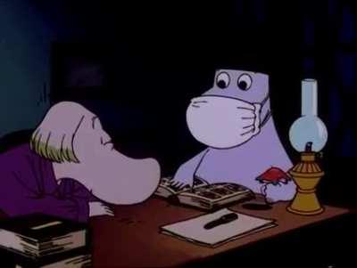 Found a very relevant clip from 90's Moomin