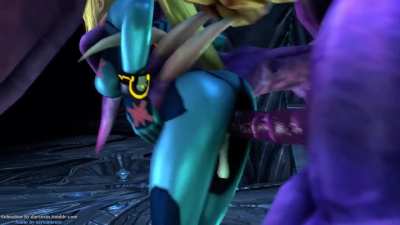 Samus can't escape a painful drilling