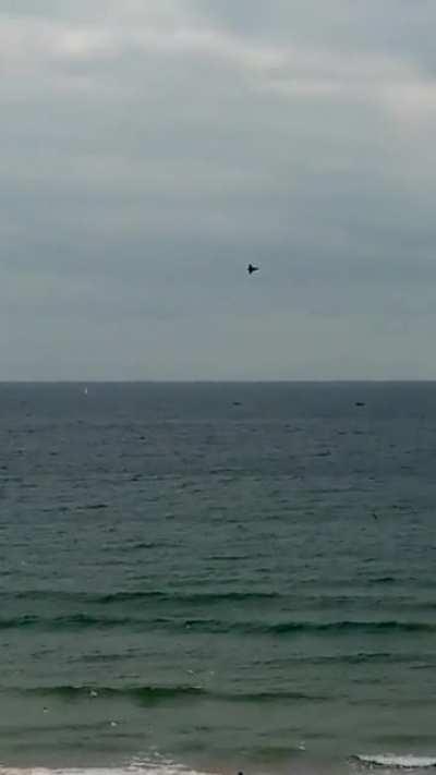 Typhoon at Bournemouth beach