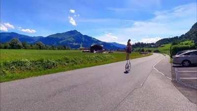 Cool bike stunt in a cool location!