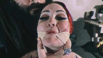 Brutal tit abuse gets her to open her mouth wide for the gag