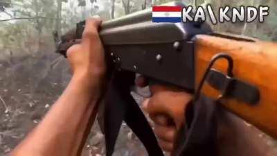 GoPro footage of Anti-Junta KNDF fighters attacking &amp;amp; looting Myanmar Army camp in the forest