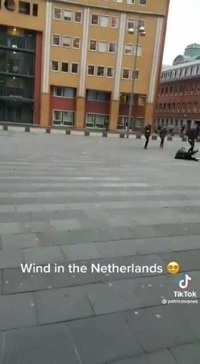 The wind really out there taking people out!