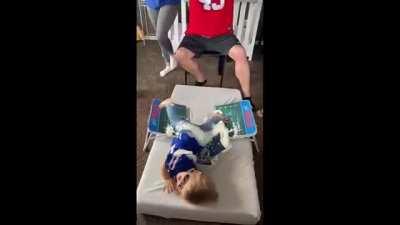 Dad Throws Son Into Table For Gender Reveal