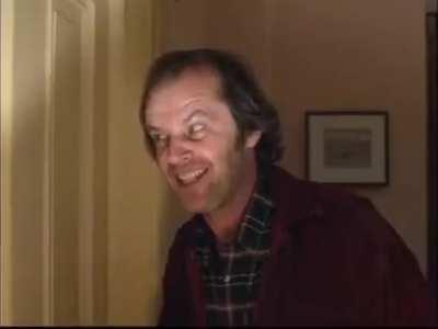 Watch Jack Nicholson get into character for The Shining