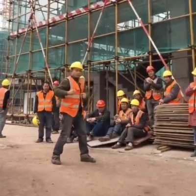 Dance at the construction site