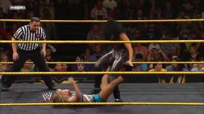 Aksana performing her leg split on Emma