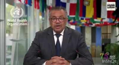 Listen to Tedros from the Word Health Organisation tell you that they will ban farming