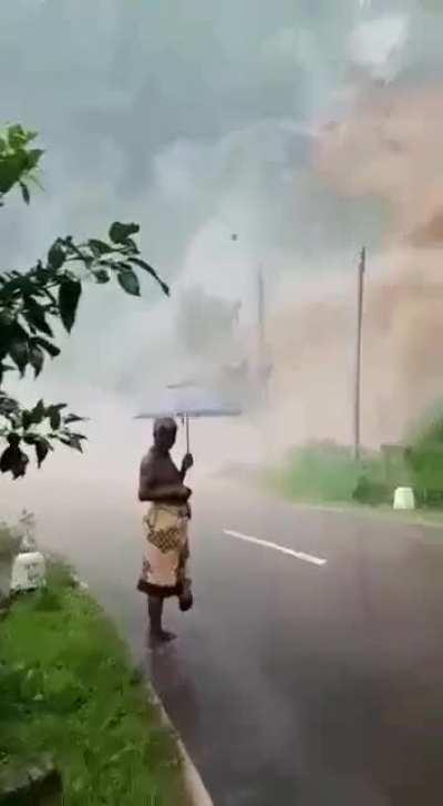 Crazy Rain and water fall in ella, srilanka