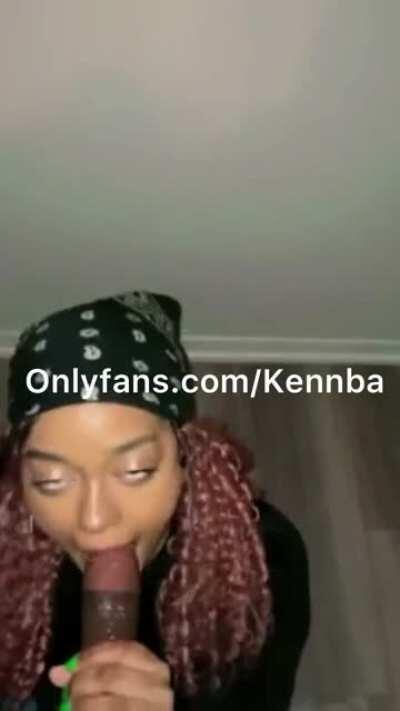 The best gobbler &amp;amp; dick sucker u gone ever see y’all she do is gag😱🔥🐐 full video on Onlyfans.com/Kennba