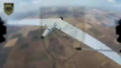 A drone operator from the 126th Territorial Defense Brigade hit a Russian Zala observation drone with an FPV drone on the second attempt. Location not mentioned. Published on August 30, 2024.