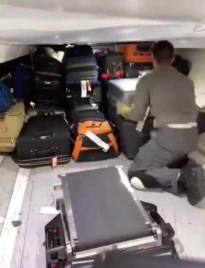 How They Load Bags on Airplane