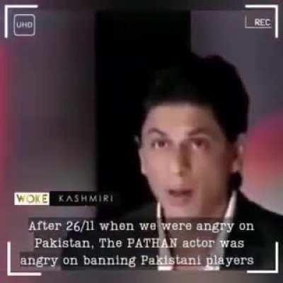 This is just after Mumbai Terror Attack 26/11: &quot;I am from Pakistan, my father &amp;amp; his family is Pakistani. I wanted Pakistani players in my team (KKR), they're the best players in the world.&quot;