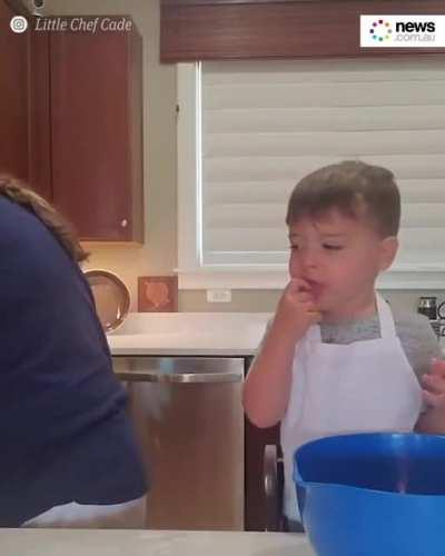 to teach a two year old to bake cookies without chaos