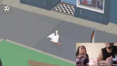 Tried Untitled goose game in front of my kid