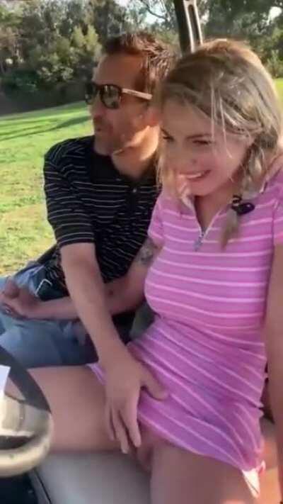 Gabbie Carter gets creampie on the golf field