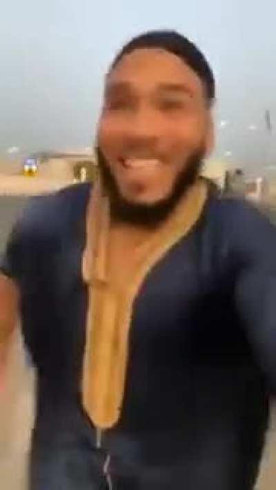 The reaction of this guy after hearing that masjids are open again