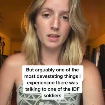 Jewish Girl stands up to Apartheid in Israel and calls it out while on the propaganda/colonisation trip funded by the occupation.