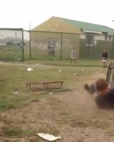 Front flip on a trampoline