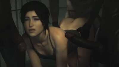 Lara's prison orgy (leeteRR, Lerico213) [Tomb Raider]