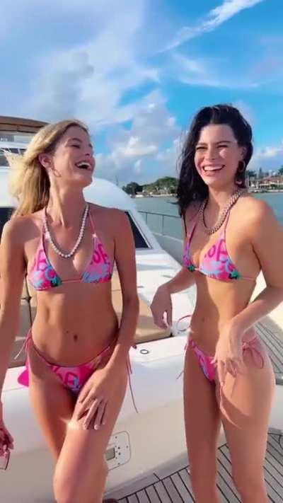 Caroline Mansilla - Bikini on a boat