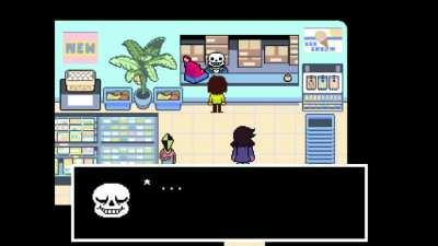 When everyone met Sans again in Deltarune Ch. 2 [Minor Sound Warning]