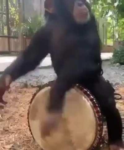 Monke play drums 😳😍