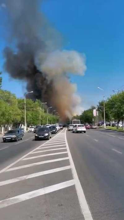 A gas station has exploded today in Vlogograd ( Russia ) causing at least 13 injuries