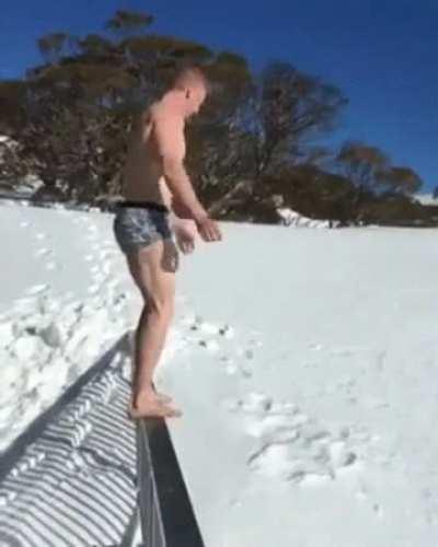 To dive into fresh powdery snow