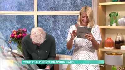 Children's drawings on the news