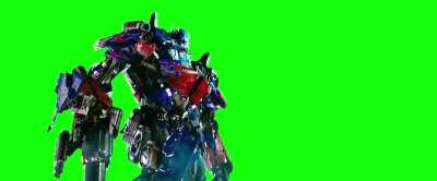 [MEME TEMPLATE] Optimus Prime saying &quot;Not today&quot; and shooting Green Screen - Transformers 2: Revenge of the Fallen