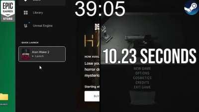 Difference between Epic Games and Steam launch time