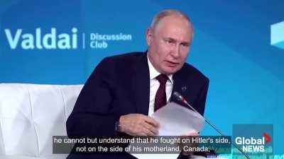 An idiot or A bas**rd! Putin rips Canada house speaker.