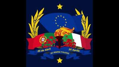 happy 25th of april to all italians and to all the portuguese brothers with whom we share the day our countries returned free