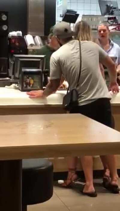 Fucking at McDonald's counter while ordering