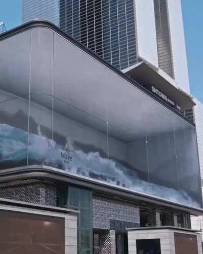 ‘Wave’ | Public Media Art with Anamorphic Illusion