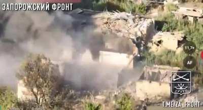 UAV Operators from the 392nd Regiment destroy UAF ammo storage and infantry positions in Zaporizhzhia