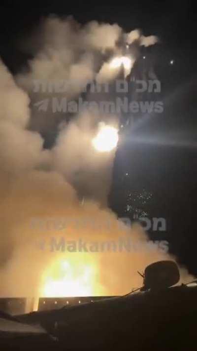 Iron Dome intercepting Hezbollah rockets yesterday 