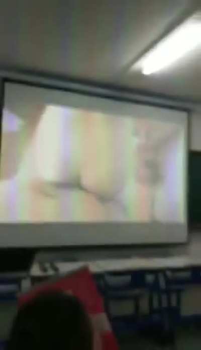 A University professor loaded a wrong presentation on his laptop.