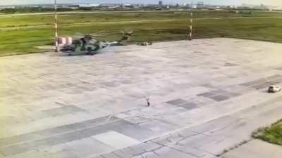 Russian helicopter doing its thing