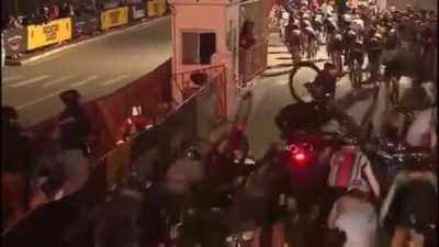 WCGW if I stop my motorcycle in the middle of a bicycle race?