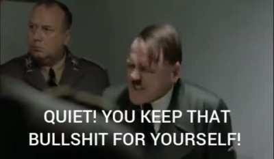 Hitler's reaction to the reveal of the new show