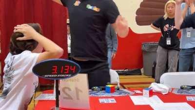 The Rubik’s cube world record has been broken at 3.13 secs